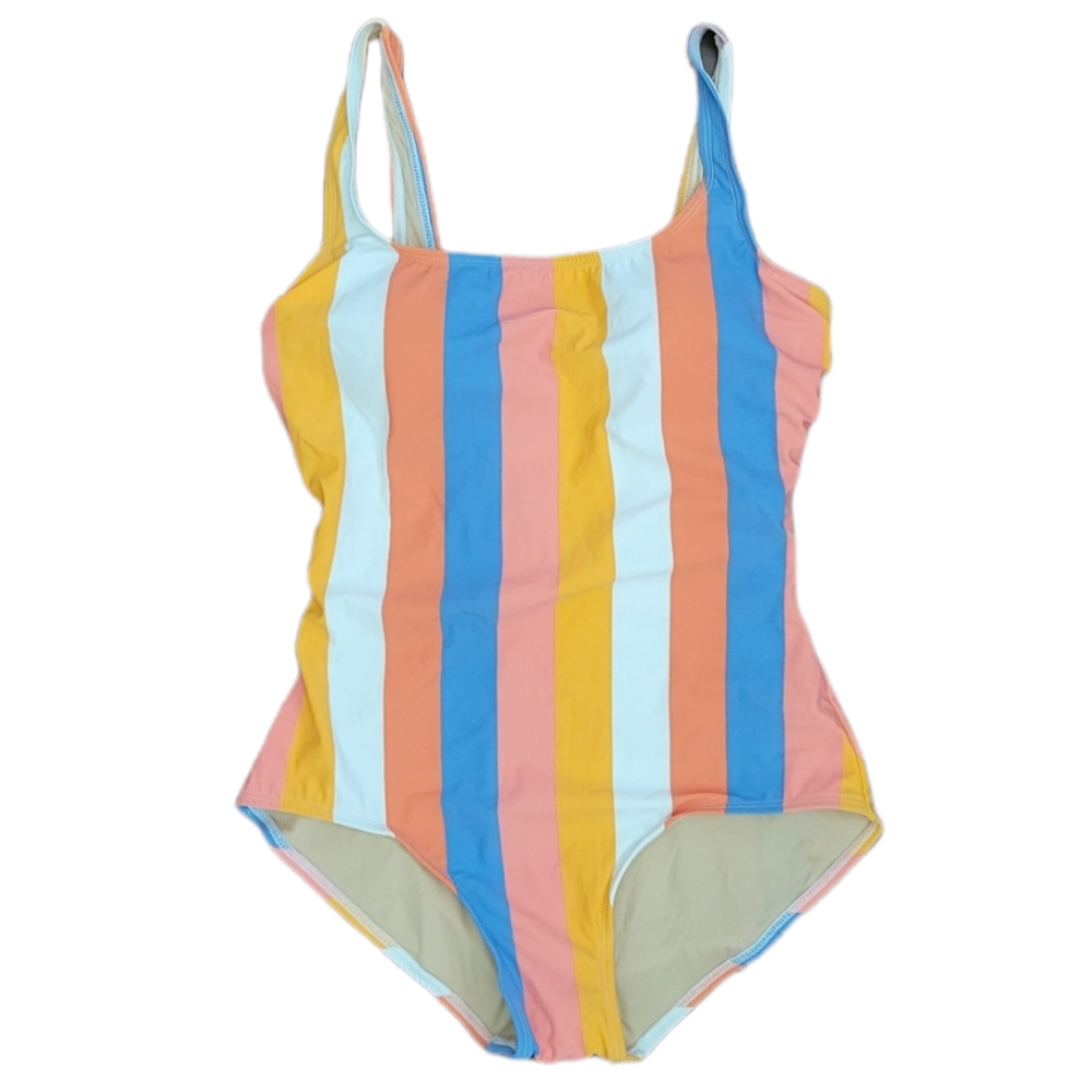 Bettie Page Sherbert Striped Swimsuit
